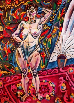 抽象的かつ装飾的 Painting - 立っている裸のダダイズム
